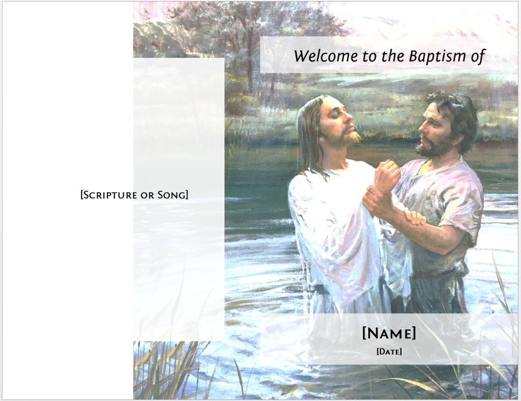 Baptismal Program 1