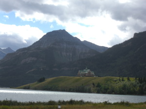 Mountain across a lake